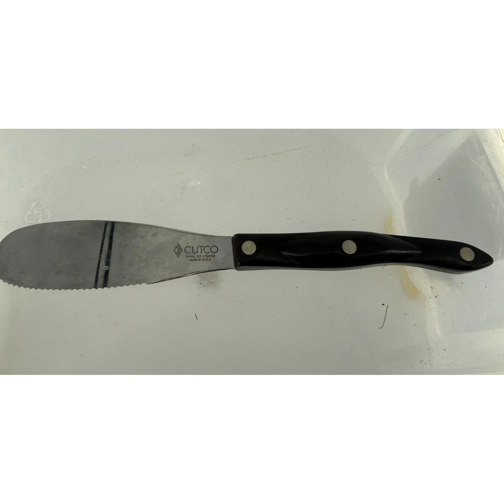 Cutco 1768 KE Sandwich Spreader Knife Serrated Black Handle Made in USA